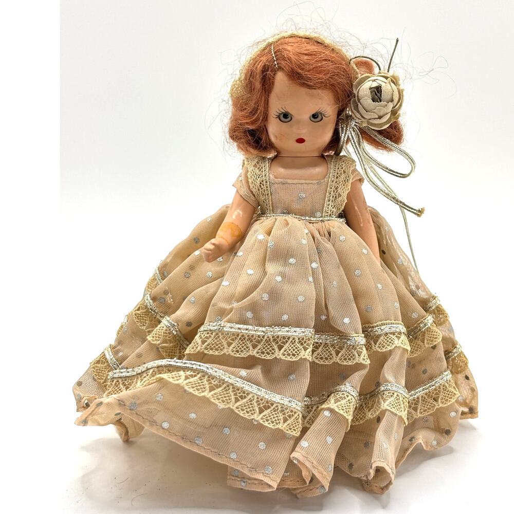 Vintage 1948-1960 Nancy Ann Storybook Doll, Plastic, Sleepy Eyes, Comes w/Stand